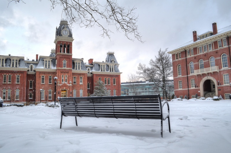 WVU Campus Snow Shot