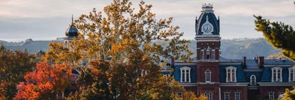 Fall view of WVU campus
